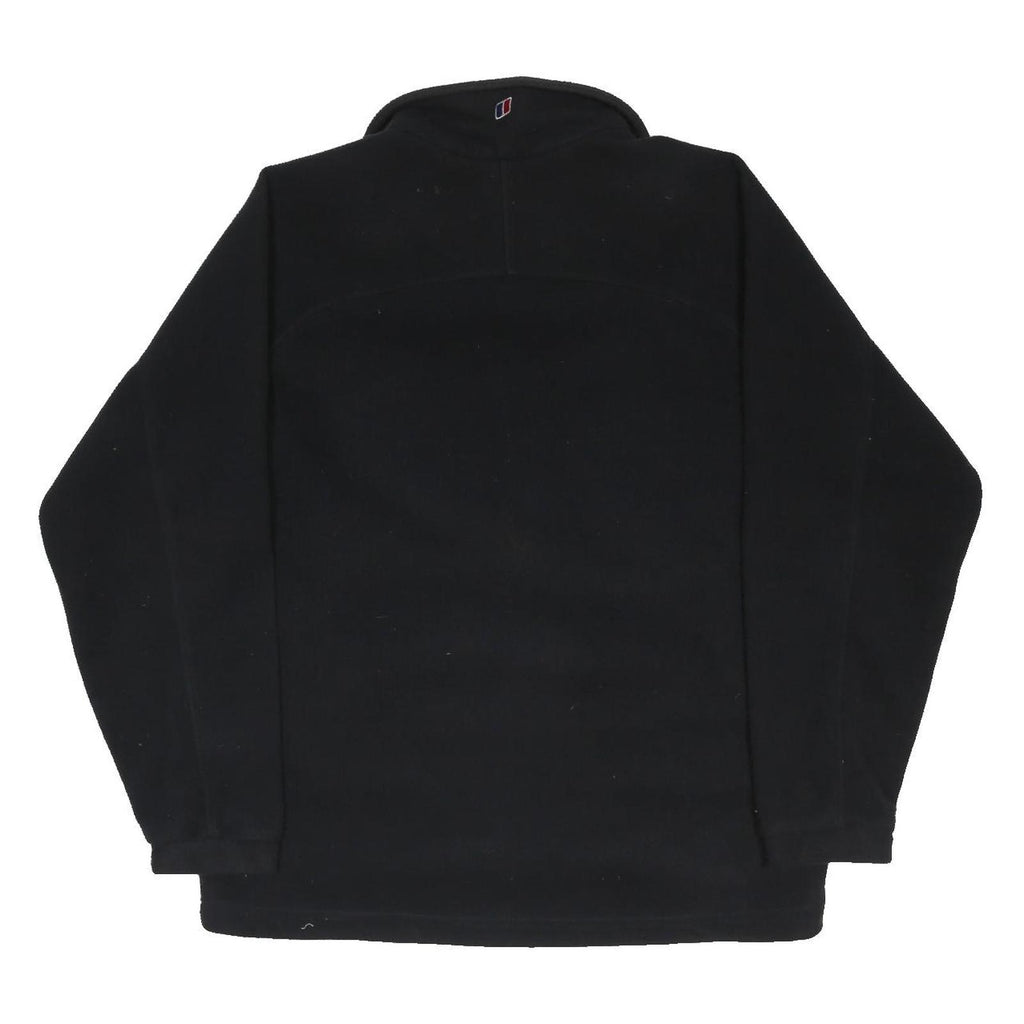 BERGHAUS Mens Black Fleece Outdoor Zip Jacket XL Polyester Blend Microfibre Long