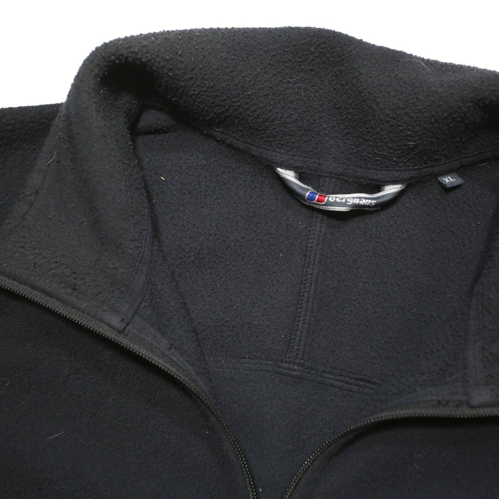 BERGHAUS Mens Black Fleece Outdoor Zip Jacket XL Polyester Blend Microfibre Long