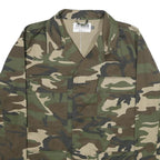 PARKS Outdoor Mens Green Brown Camouflage Button Jacket M Polyester Blend