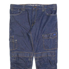 DICKIES Mens Regular Fit Denim Blue Workwear Zip Jeans W40 L28 Cargo Pocket