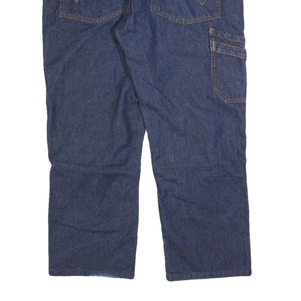 DICKIES Mens Regular Fit Denim Blue Workwear Zip Jeans W40 L28 Cargo Pocket