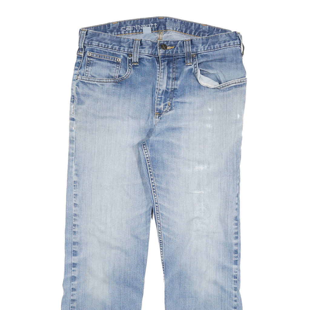 CARHARTT Mens Jeans Blue Relaxed Straight Denim Medium W30 L26 Casual Workwear