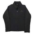 KAPPA Mens Black Jacket M Polyester Zip Plain Sports Casual Outerwear