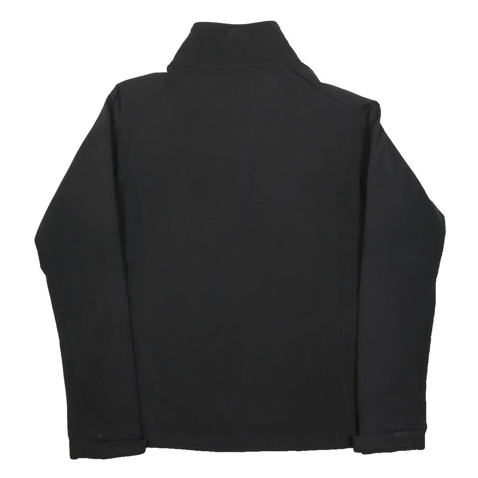 KAPPA Mens Black Jacket M Polyester Zip Plain Sports Casual Outerwear
