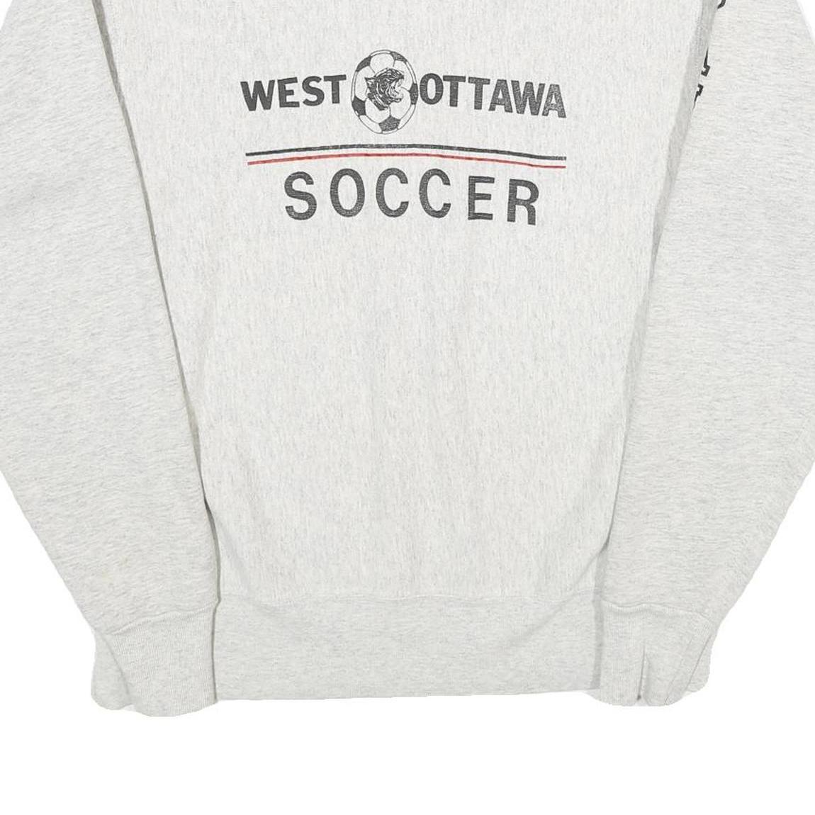 CHAMPION REVERSE WEAVE Mens Grey West Ottawa Soccer Crew Neck XL Sweatshirt