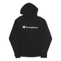 CHAMPION Mens Black Cotton Blend Hoodie M Classic Logo Pullover