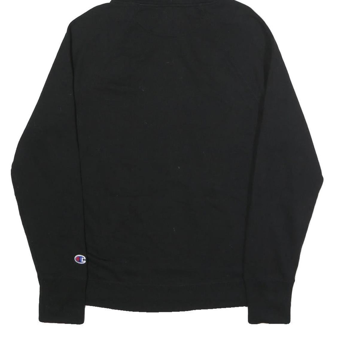CHAMPION Mens Black Cotton Blend Hoodie M Classic Logo Pullover