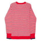 JOULES Womens Patterned Jumper Red Striped Tight Knit UK 8