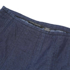 LARRY LEVINE Womens Blue Denim Flare Knee Length Cotton Blend Skirt UK 10