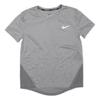 NIKE Womens Grey Running T-Shirt XS Short Sleeve Crew Neck Breathable Workout