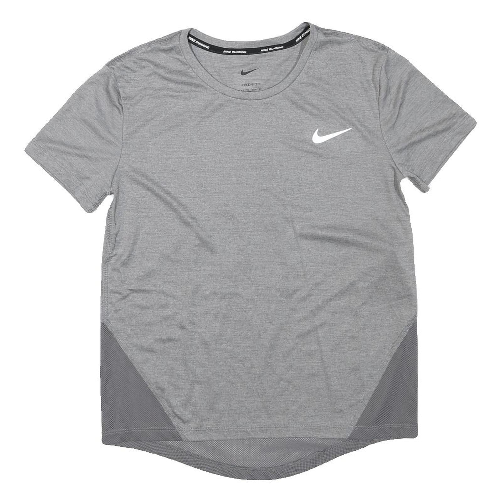 NIKE Womens Grey Running T-Shirt XS Short Sleeve Crew Neck Breathable Workout
