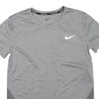 NIKE Womens Grey Running T-Shirt XS Short Sleeve Crew Neck Breathable Workout