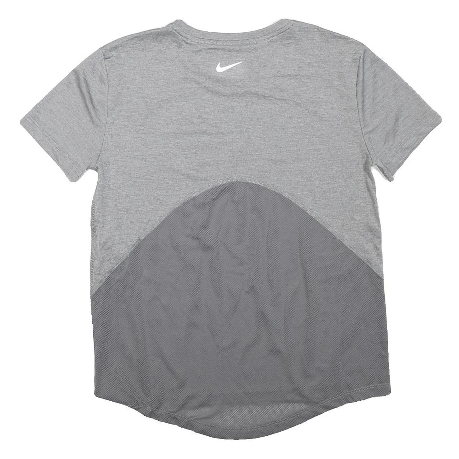 NIKE Womens Grey Running T-Shirt XS Short Sleeve Crew Neck Breathable Workout