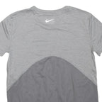 NIKE Womens Grey Running T-Shirt XS Short Sleeve Crew Neck Breathable Workout