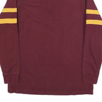 SONOMA Mens Maroon & Yellow Long Sleeve Rugby Style Polo Shirt M Cotton Blend