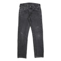 LEVI'S 511 Mens Slim Black Denim Raw W30 L30 Classic Zip Cotton Blend Jeans