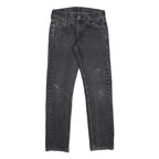 LEVI'S 511 Mens Slim Black Denim Raw W30 L30 Classic Zip Cotton Blend Jeans