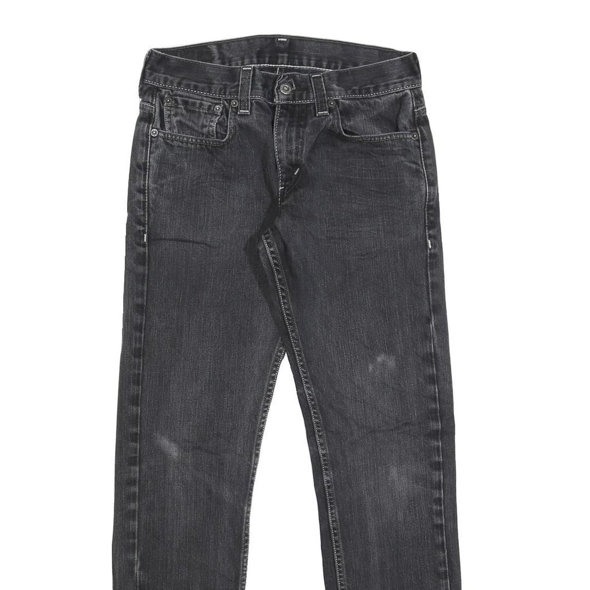 LEVI'S 511 Mens Slim Black Denim Raw W30 L30 Classic Zip Cotton Blend Jeans