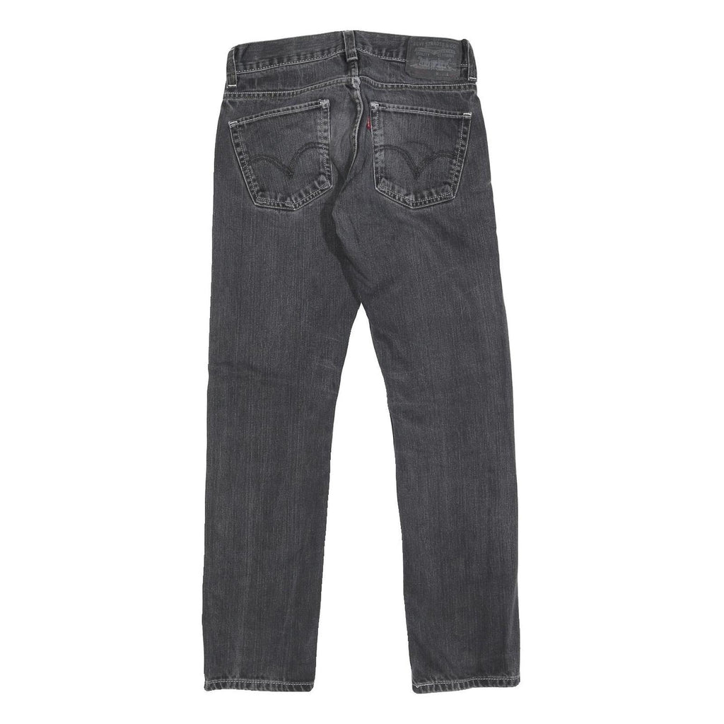 LEVI'S 511 Mens Slim Black Denim Raw W30 L30 Classic Zip Cotton Blend Jeans