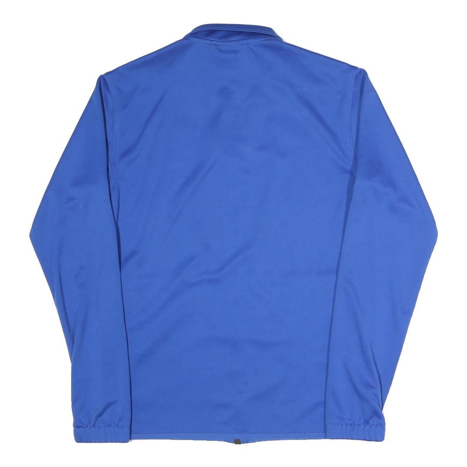 NEW BALANCE Mens Blue Track Jacket S Polyester Blend Zip Athletic Sportswear