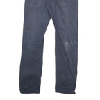 CARHARTT Mens Cotton Blend Navy Slim Straight Trousers W32 L32 Durable Cotton