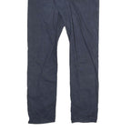 CARHARTT Mens Cotton Blend Navy Slim Straight Trousers W32 L32 Durable Cotton