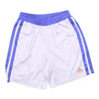 ADIDAS Mens White & Blue Sports Shorts L W30 Mesh Stylish Lightweight