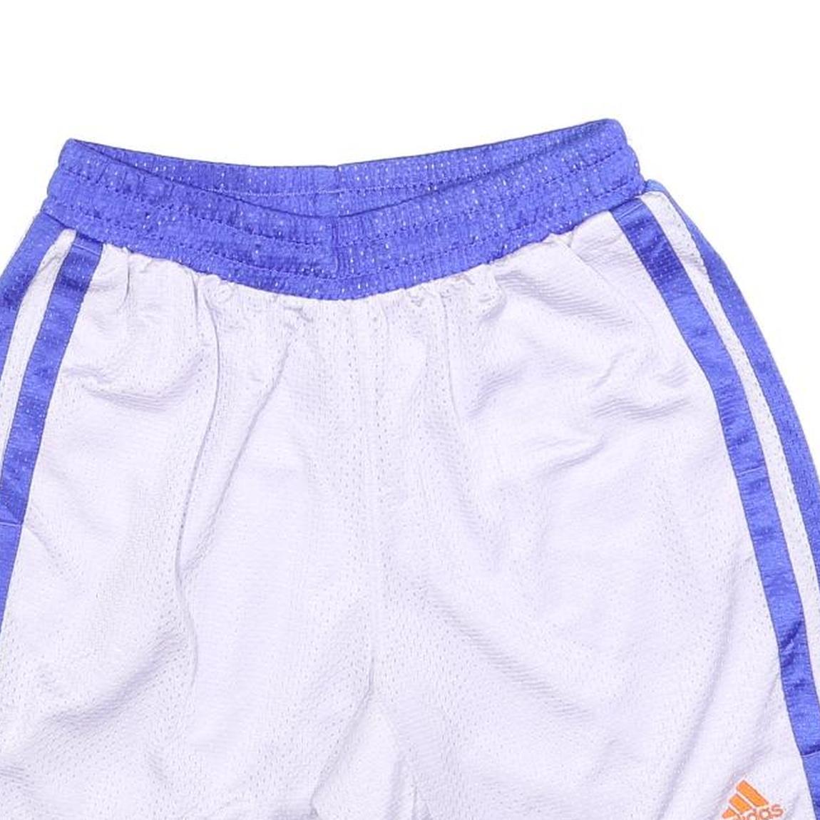 ADIDAS Mens White & Blue Sports Shorts L W30 Mesh Stylish Lightweight