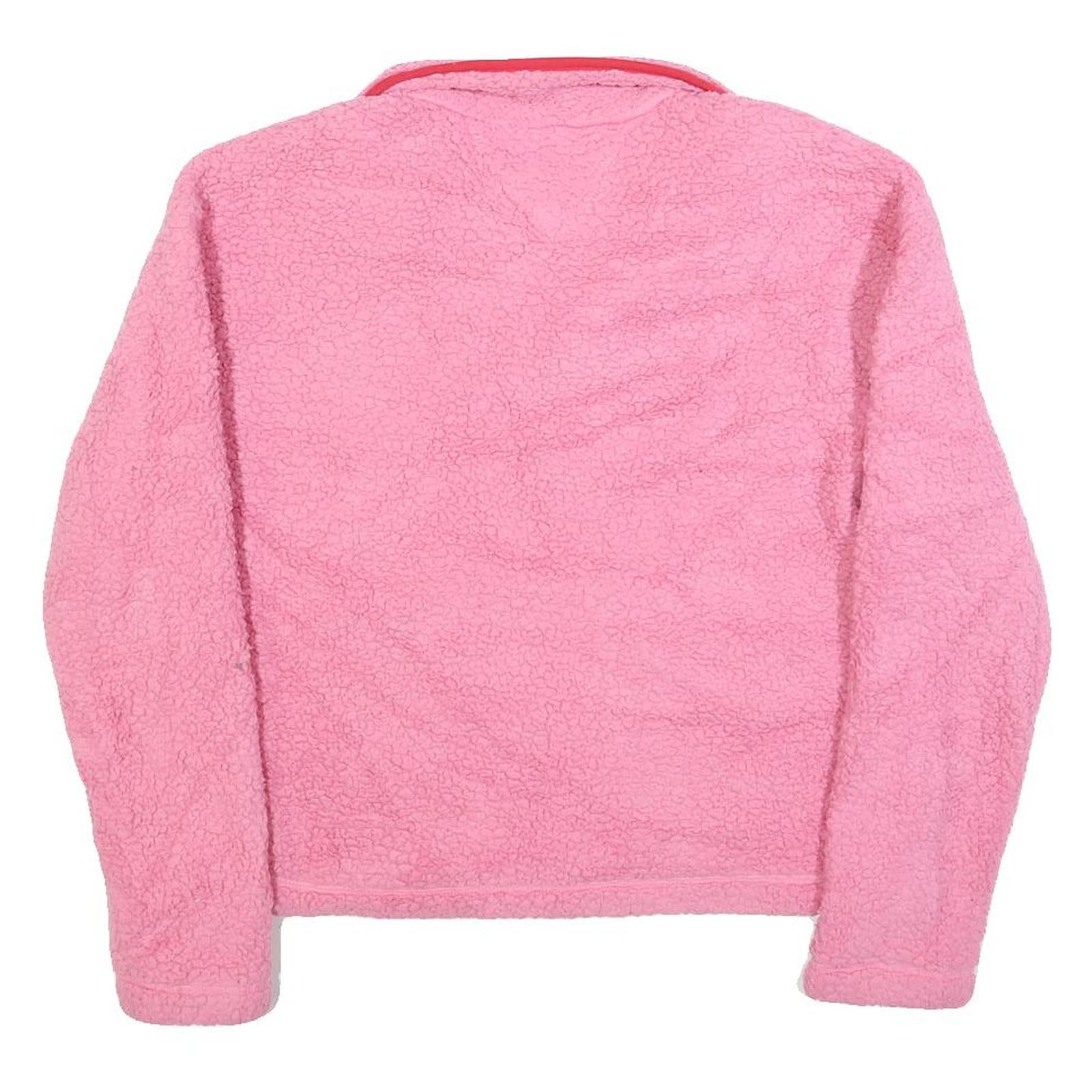 TOMMY JEANS Womens Pink & Red Plain Pullover Patterned Crew Neck Chunky Knit