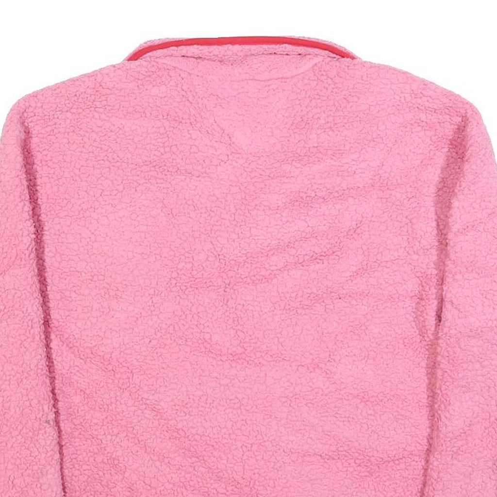 TOMMY JEANS Womens Pink & Red Plain Pullover Patterned Crew Neck Chunky Knit