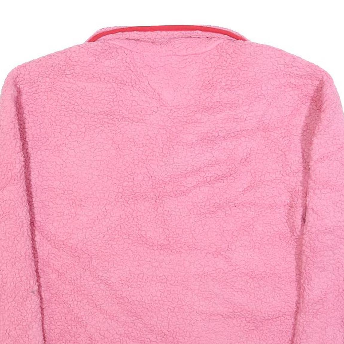 TOMMY JEANS Womens Pink & Red Plain Pullover Patterned Crew Neck Chunky Knit