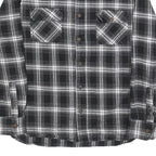 JACHS Mens Black & White Checked Shirt M Cotton Blend Casual Button Down