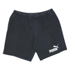 PUMA Mens Black Casual Shorts 3XL W36 Cotton Blend Sports Logo