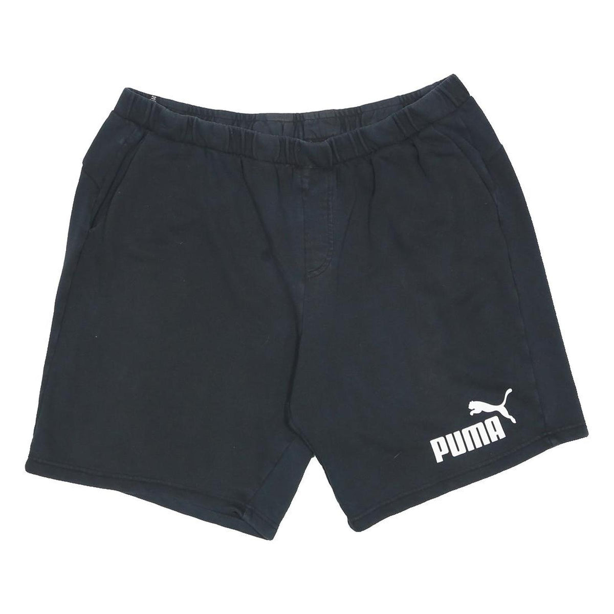 PUMA Mens Black Casual Shorts 3XL W36 Cotton Blend Sports Logo
