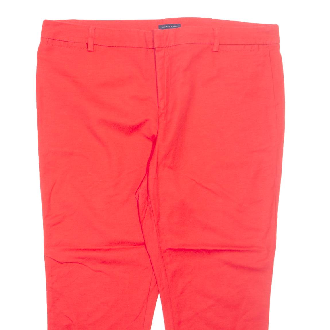 TOMMY HILFIGER Chino Womens Trousers Red Regular Tapered W40 L23