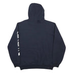 CARHARTT Mens Navy Blue Hoodie M Cotton Blend Logo Printed Sleeve Sweatshirt