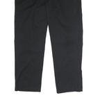 DICKIES Mens Polyester Blend Black Regular Straight Trousers W42 L32 Workwear