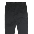DICKIES Mens Polyester Blend Black Regular Straight Trousers W42 L32 Workwear