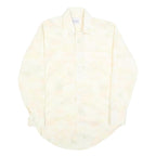 HATHAWAY Mens Cream Polyester Blend Shirt M Long Sleeve Button Collar Classic