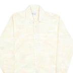 HATHAWAY Mens Cream Polyester Blend Shirt M Long Sleeve Button Collar Classic