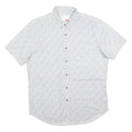 SOVERIGN CODE Mens White Floral Cotton Blend Shirt XL Lightweight Casual Summer