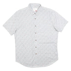 SOVERIGN CODE Mens White Floral Cotton Blend Shirt XL Lightweight Casual Summer