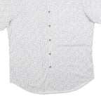 SOVERIGN CODE Mens White Floral Cotton Blend Shirt XL Lightweight Casual Summer