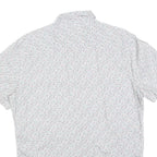 SOVERIGN CODE Mens White Floral Cotton Blend Shirt XL Lightweight Casual Summer