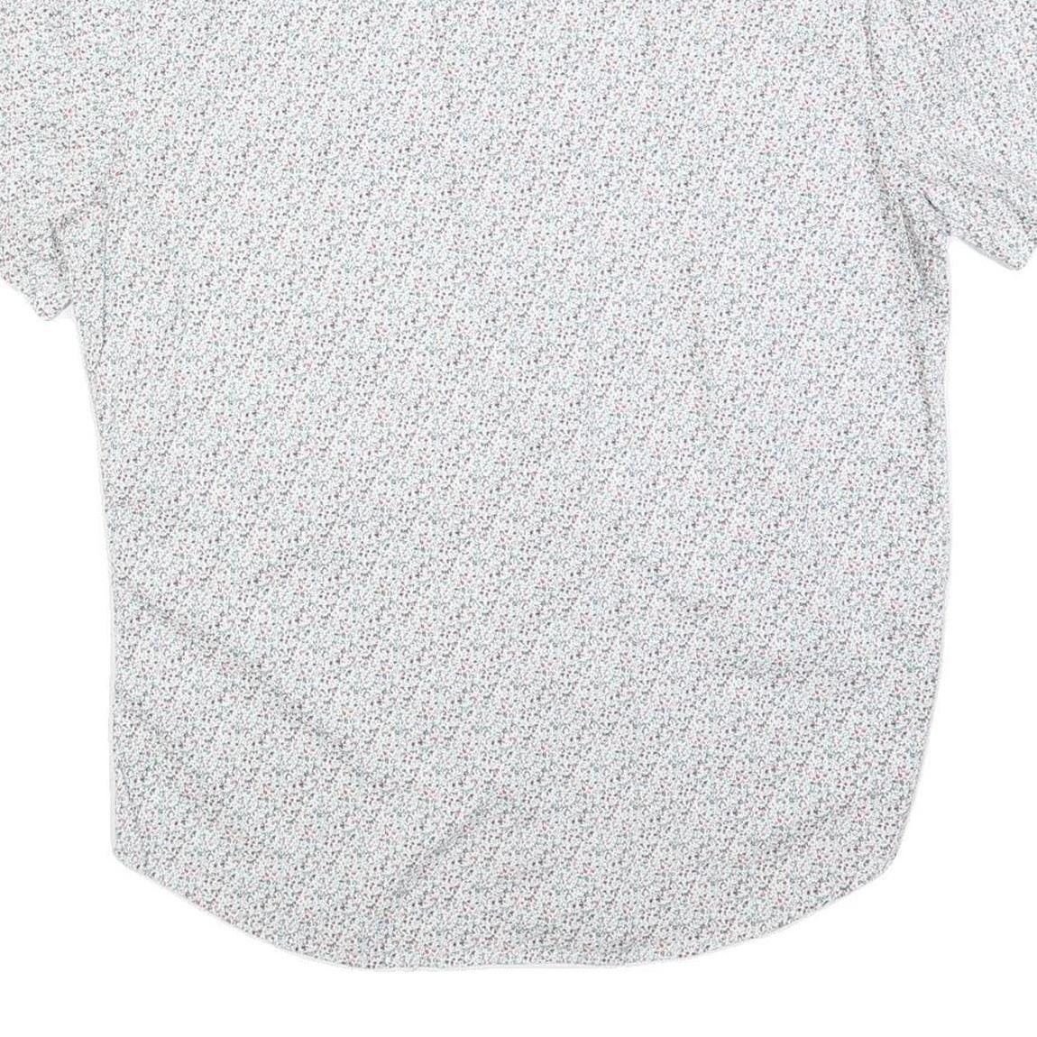 SOVERIGN CODE Mens White Floral Cotton Blend Shirt XL Lightweight Casual Summer