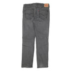 LEVI'S 514 Mens Jeans Grey Slim Straight Denim W36 L32 Classic Cotton Blend Zip