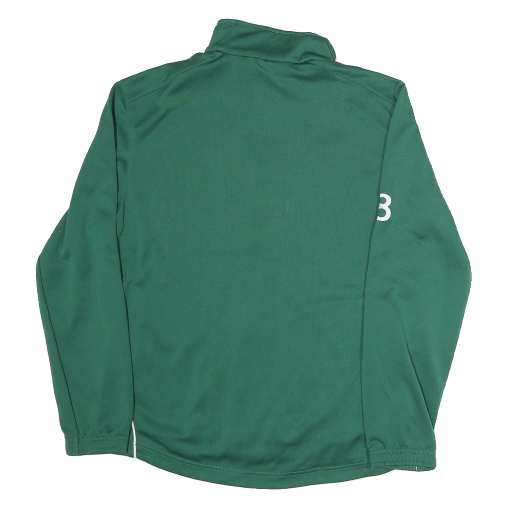 PUMA Mens Green Soccer Club Logo Track Jacket S Polyester Zip Sportswear