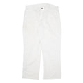DICKIES Mens Cotton Blend White Casual Regular Straight Trousers W34 L29