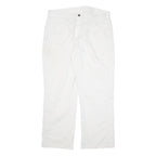 DICKIES Mens Cotton Blend White Casual Regular Straight Trousers W34 L29