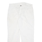 DICKIES Mens Cotton Blend White Casual Regular Straight Trousers W34 L29